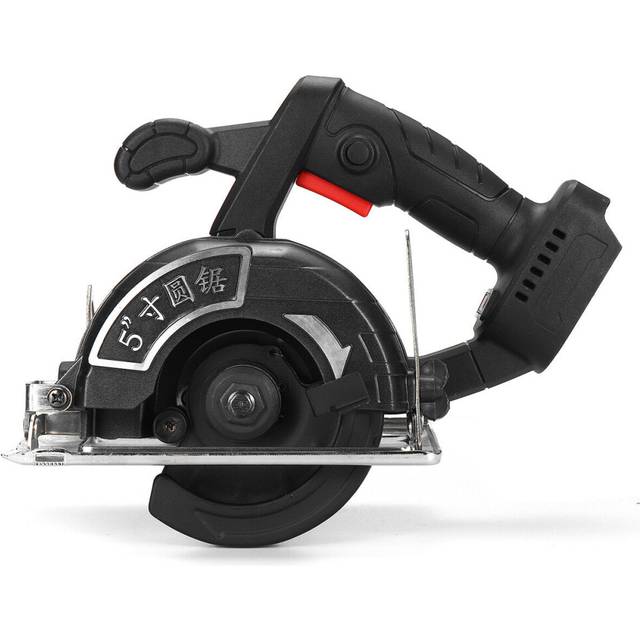 (Black) 5 In 125mm Multifunctional Cordless Electric Circular Saw 0- 45 Adjustable Woodworking Machine Wood Cutters for 18V Battery