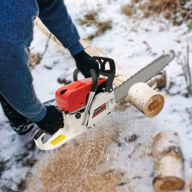 SHEIN Pro 22&#34; Bar 52cc 2 Stroke Gas Powered Chainsaw Engine Cutting Handheld,Garden Tools