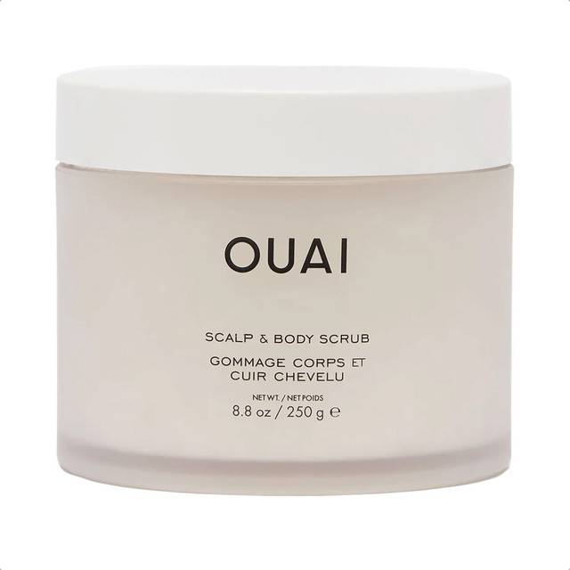 OUAI Scalp & Body Scrub - Melrose Place - Exfoliating Body Polish with Sugar & Coconut Oil Blend for Smooth, Moisturized Skin - Gentle Scalp