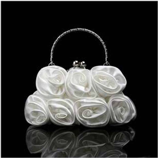 SHEIN Elegant Floral Fabric Clutch With Kiss Lock Closure, Polyester Lined Evening Handbag For Women - Perfect For Weddings, Parties & Formal Events, Weddin