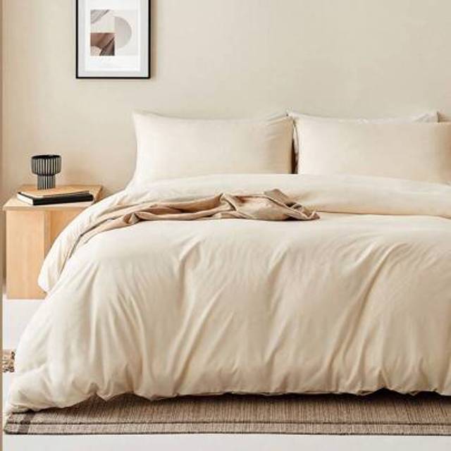 SHEIN 2/3-Pcs Summer Duvet Cover Sets, Without Filler, Super Soft Cool Sheet Set With Pillow Cases, Wrinkle Resistant, Fade Resistant, Hotel Master Bedroom