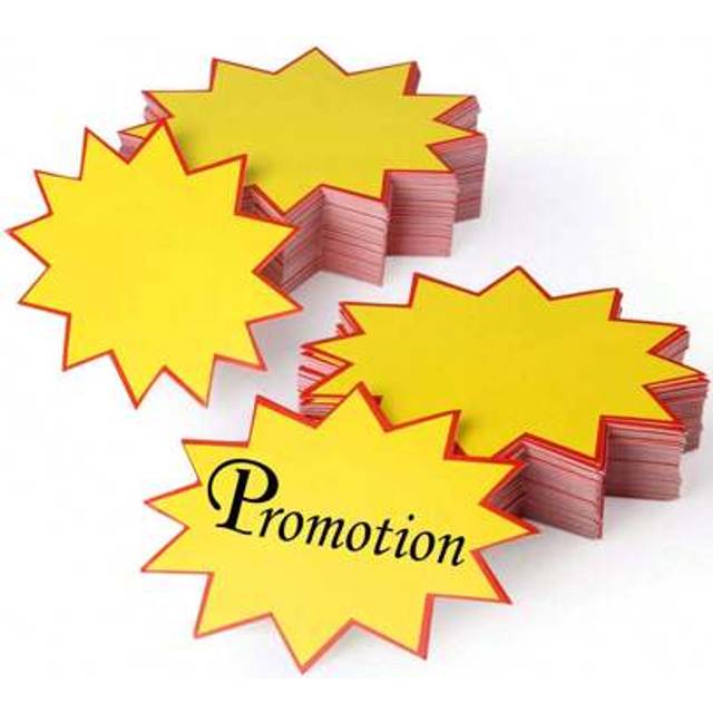 SHEIN 200pcs Yellow Bargain Price Tags, Explosion Sticker, Mini Product Price Tag, 3.54 X 2.75 Inch Star Shape Blank Retail Labels, Label Paper For Consumab