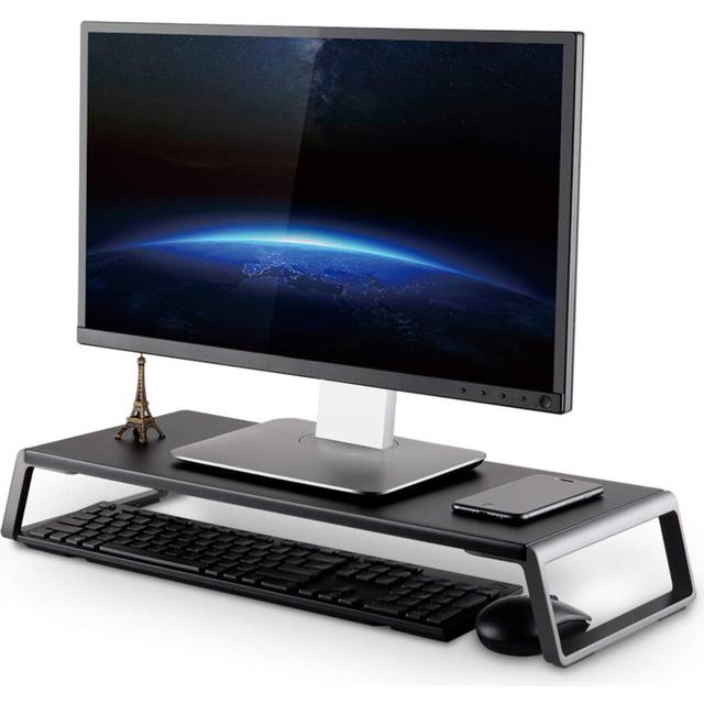 ThingyClub Monitor Stand Riser with Metal Feet for Computer Laptop iMac TV LCD Display Printer, Computer Monitor Riser with Desk Tabletop Organizer
