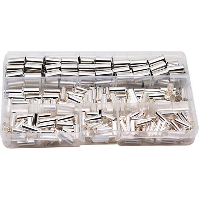 Wire Copper Crimp Fitting Ferrules,AWG 4,6,8,10 Non Insulated Cable Housing Ferrule Pin Cord End Terminal Kit(240PCS)