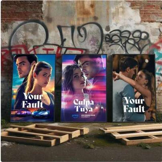 SHEIN 1 Pc Wall Art Your Fault Movie Poster, Premium Canvas Poster, Film Fans Collectibles, Popular Movie Poster For Gift-Canvas Painting Art Summer Vacatio