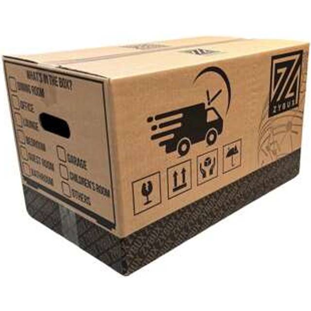 SHEIN 5/10/20 Large Strong Cardboard Moving Boxes - Removal Boxes For Moving House - Packing & Storage Cartons With Carry Handles 52cm X 30cm X 30cm - Appro