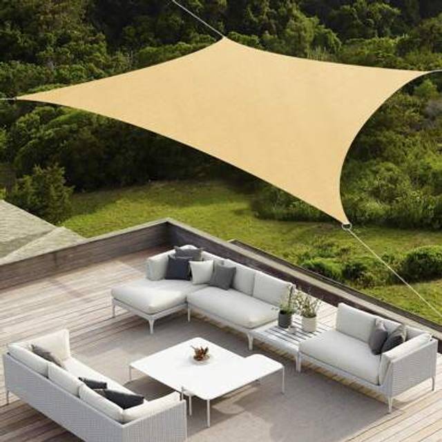 SHEIN Waterproof Shade Sail Patio Awning Outdoor Garden Pool Sun Canopy Shelter Cover