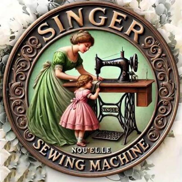 SHEIN 7.8 Inch Vintage Singer Sewing Machine Metal Plaque - Unique Iron Wall Decor Gift For Women, Suitable For Bedroom, Office, Living Room, Cafe, Bar, Hom