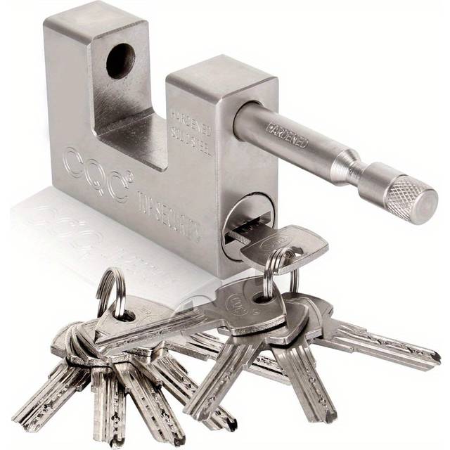 TEMU 10 Key Heavy Duty Padlock Warehouse Container Security Lock Padlock Warehouse Garage Shutters Outdoor Door Chain Padlock