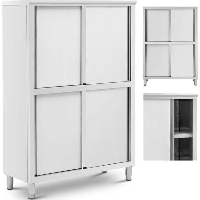 Stainless steel Crockery Cupboard - 1200 x 500 x 1800 mm - 4 inserts - up to 200 kg - Royal Catering RCAT-120/50-C
