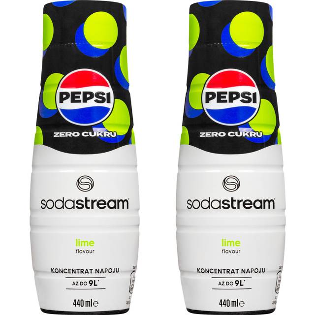 Sodastream pepsi max lime syrup 440 ml, 2 pieces