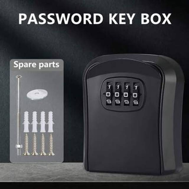 SHEIN Small Code Key Box A Safe For Small Items Change Your Password At Will The Password Box Can Be Fixed To The Door And Valuable Items Can Be Stored In T