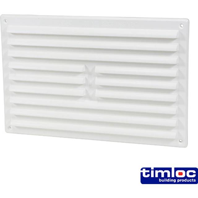 TIMco LOC1211WF Louvre Grille Vent Flyscreen White 242x165mm