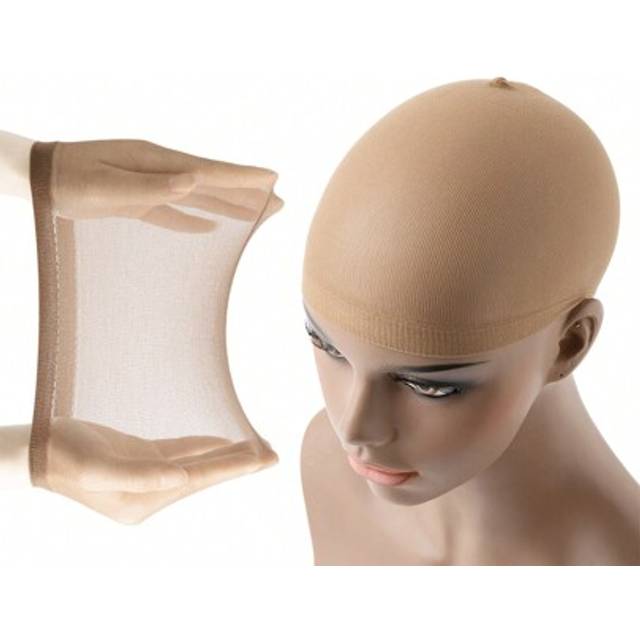 SHEIN 2Pcs/Pack Wig Cap Stretchable Mesh Snood Hairnet Free Size Net For Wig Light Brown Stocking Wig Cap Cosplay Hair Nets