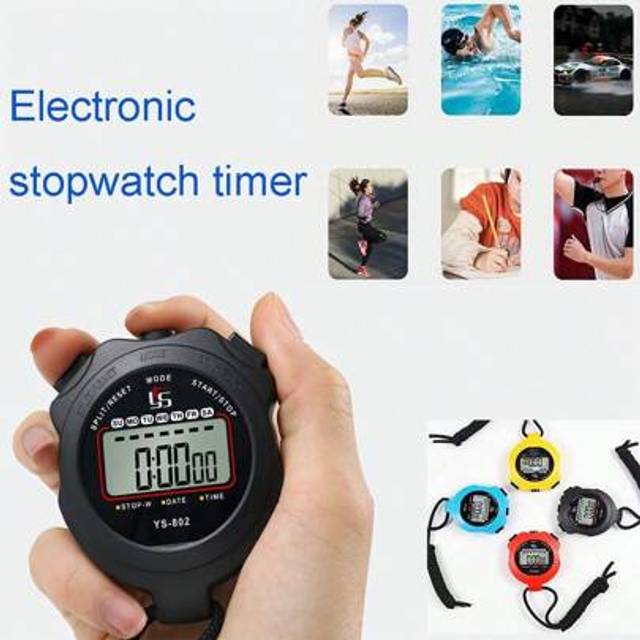 SHEIN Stopwatch Timer Segmented Digital Stopwatch With Clock Calendar Alarm Clock, Single Stopwatch Large Display Stopwatch Suitable For Sports, Children&#39;s