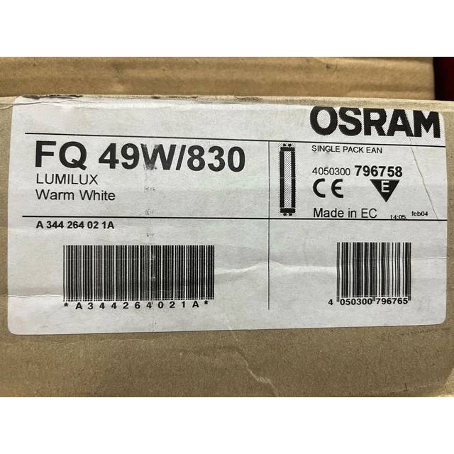 1x Osram Fluorescent Lamp Tube T5 Lumilux 49w 830 Warm White G5 1449mm