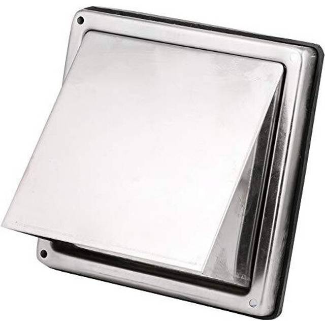 "Stainless Steel External Wall Air Vent Non Return Flap Outlet (4"" / 100mm)"