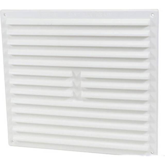 Timco timloc internal plastic louvre grille vent flyscreen white 260x235 airflow