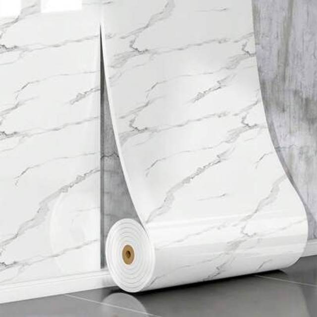 SHEIN 1roll 300CM/118.1in Marble Peel And Stick Wall Panels Ideal For: Kitchen Backsplash, Showers, Bathrooms, Living Rooms And Flooring