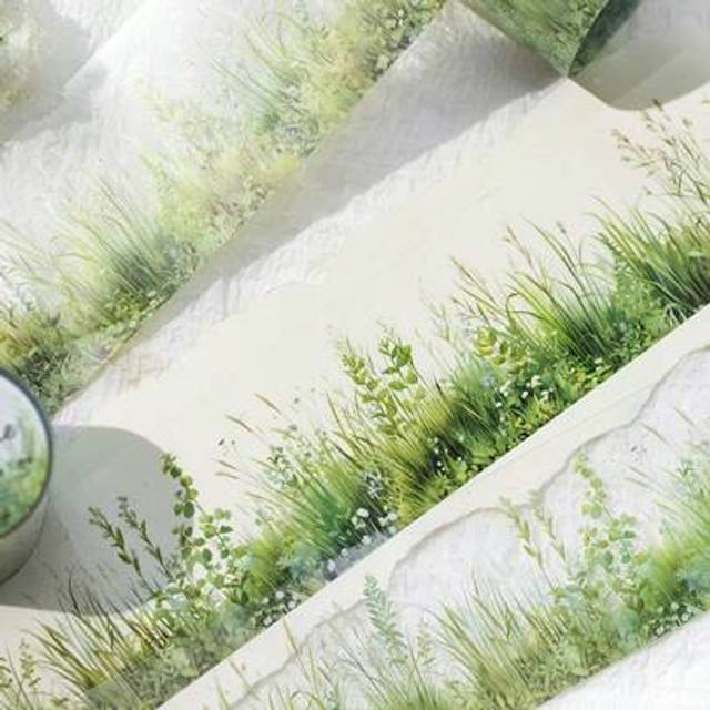 SHEIN 1 Roll 2M Spring Floral/Plant Washi Tape, Creative Art Sticker, DIY Decorative Collage Material, Holiday Gift, Personalized Scrapbooking School Statio
