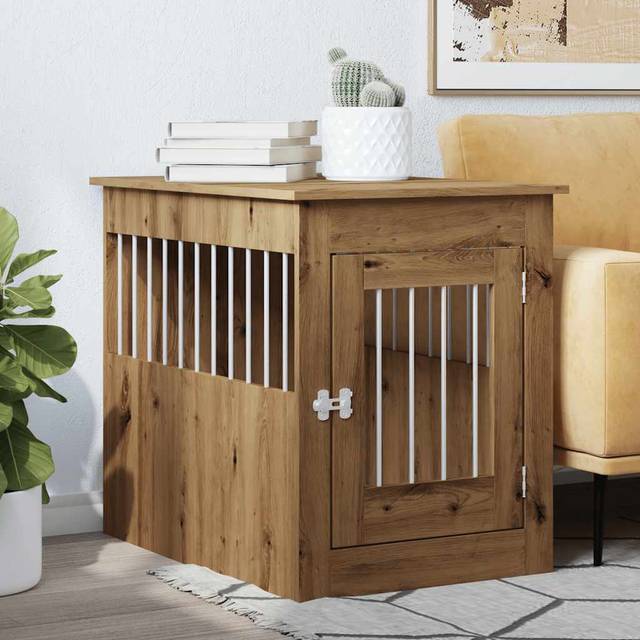 (artisan oak, 55 x 80 x 68 cm) vidaXL Dog Crate Furniture Pet Doghouse Dog Kennel Dog Cage Engineered Wood