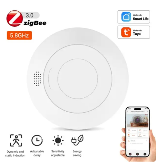 Mmwave Radar Smart Human Presence Sensor Reliable Performance Energy Saving Easy Installation Smart Life Zigbee Tuya(D)
