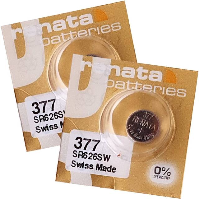 2 x renata premium 377 sr626sw watch batteries sr66 sb-aw 1.5v silver oxide