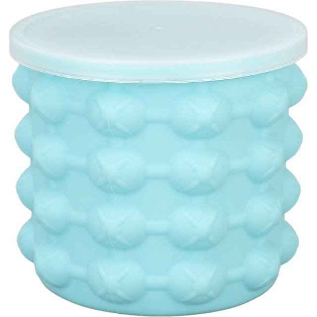 Silicone Ice Bucket Round Multi Functional Portable Silicone Ice Making Bucket Mould with Lid for L