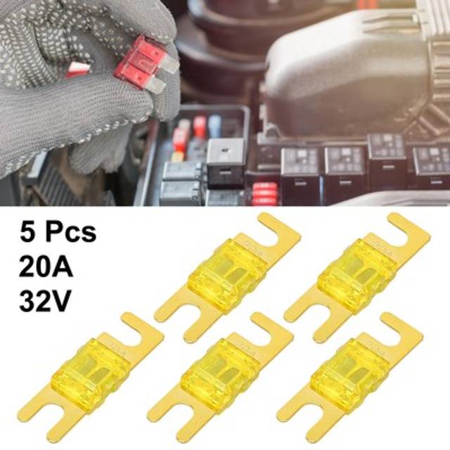 5pcs Afs Mini Anl Fuses 20 Amp Replace For Car Truck Motorcycle Boat Audio Cd