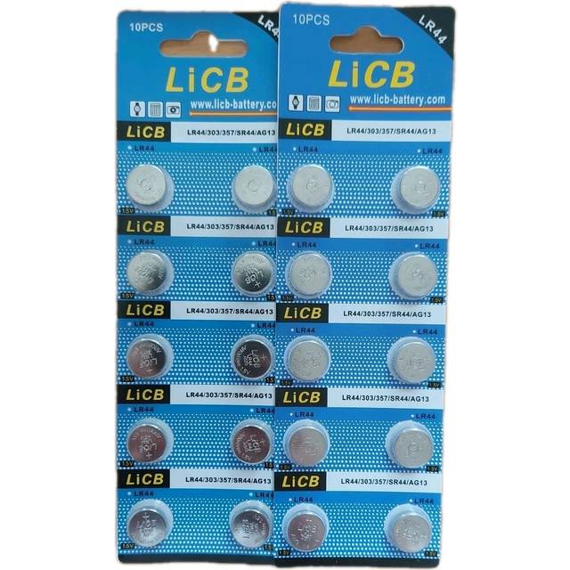 Lr44 ag13 357 303 sr44 a76 battery 1.5v button coin cell batteries 20 batteries