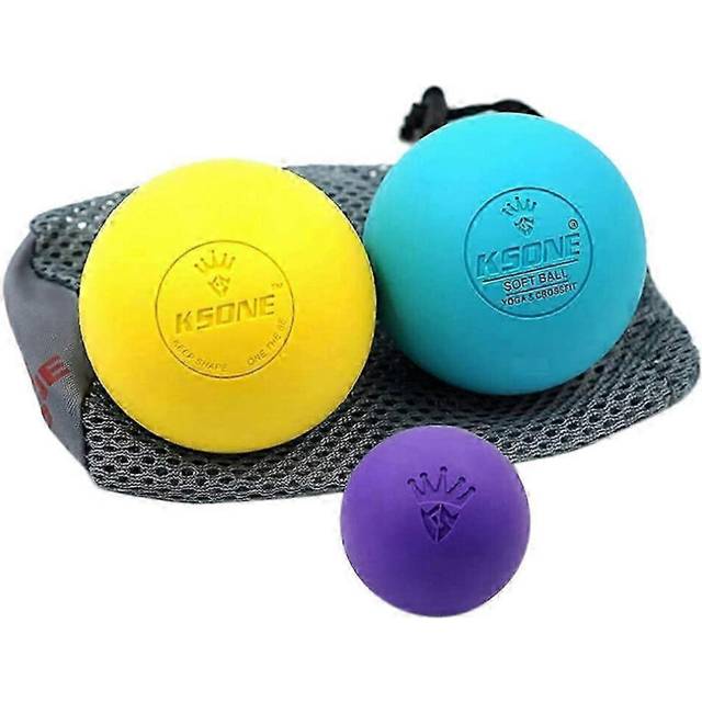 (As show, One size) Lacrosse Massage Ball Set-Muscle Massage Roller-Deep Tissue Balls-Hard and Soft Massage Ball with