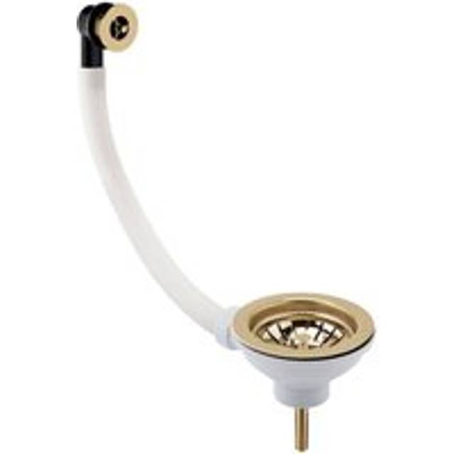 Balterley fireclay kitchen sink 90mm strainer waste with overflow
