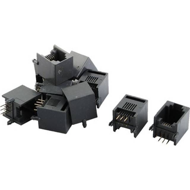Rj12 6p6c female pcb mounting modular jack telephone connector 10pcs