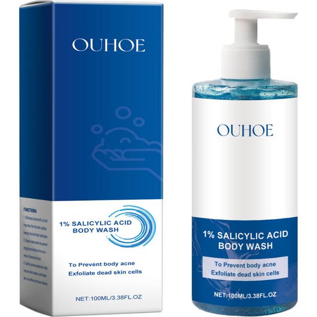 OUHOE Salicylic Acid Shower Gel - Exfoliating, Oil Control & Moisturizing, 100ml