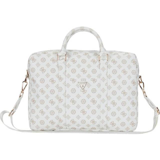 Guess Datorfodral 16"""" 4G Peony Framficka Dragkedja Triangle - Vit