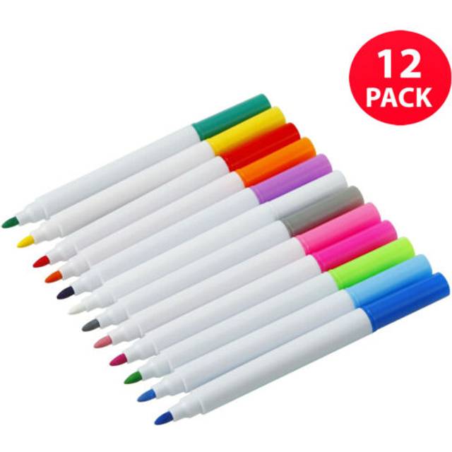 12 colour liquid chalk pens marker glass windows blackboard plastic pen pencil
