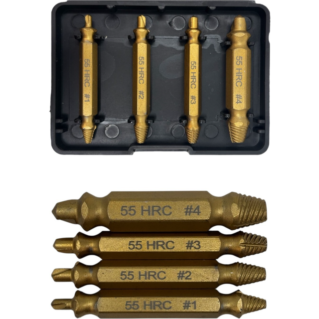 4pc Brass Screw Extractor Set