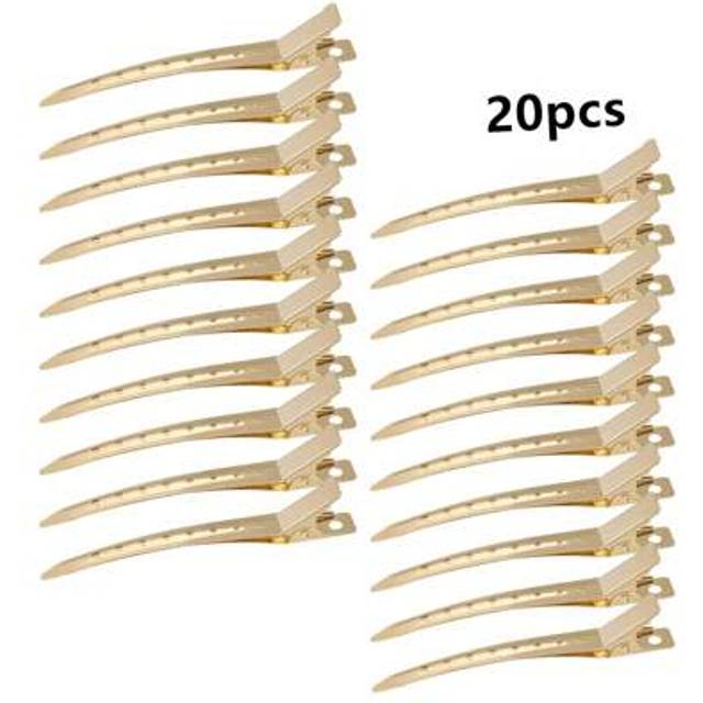 SHEIN 5pcs/10pcs/15pcs/20pcs Metal Hair Sectioning Clips Set,Pin Curl Clips For Women Duck Bill Hair Clips,Alligator Clips,Metal Hair Clips,Hair Tools,Hair