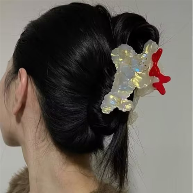 Cute Acetate Animal Dog Hair Clip for Women Girls Claw Styling Tool Barrette Hairpin Accessories Style D