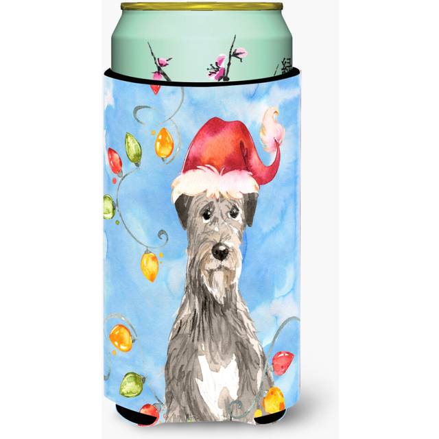 Caroline's Treasures CK2481TBC Christmas Lights Irish Wolfhound Tall Boy Hugger cold-beverage-koozies  Multicolor