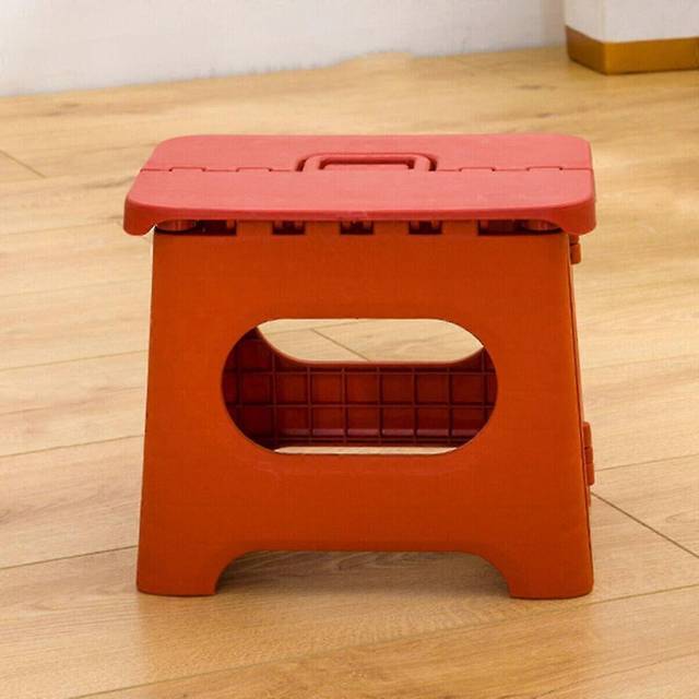 (L, Red) Large Step Stool Folding Foldable Multi Purpose Heavy Duty Home Kitchen Kids