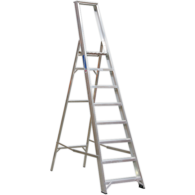 Sealey AXL8 Aluminium Step Ladder 8-Tread Industrial BS 2037/1