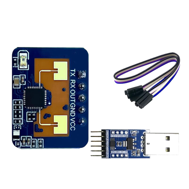 LD2410C 24G Radar Human Presence Sensor+CH340 Adapter FMCW Millimeter Wave Motion Detection Module DC5V
