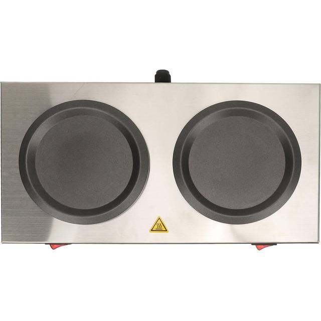 Double Coffee Warmer Commercial Coffee Pot Warmer Double Hot Plate Stainless Steel Portable L
