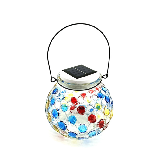 LED Solar Lights Outdoor Solar Glass Bottle Jar Table Lamp