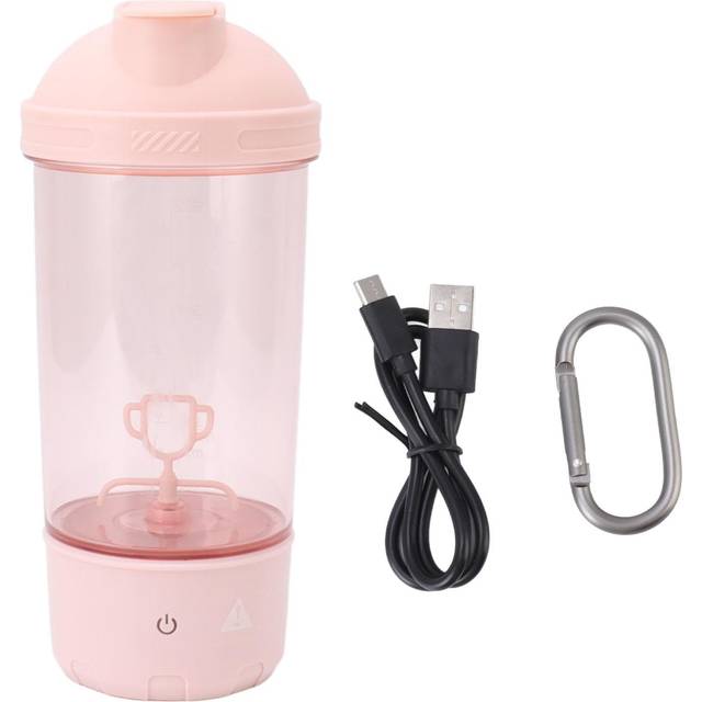 Electric Protein Shaker Bottle Portable Rechargeable Mixer Cup for Protein Milk Coffee pink