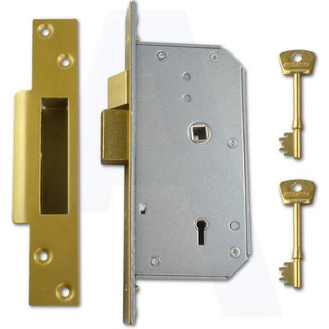 Union c-series 3k70 detainer mortice sashlock 73mm right hand polished brass