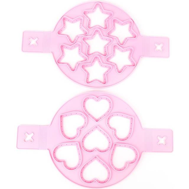 2Pcs Silicone Egg Ring Pancake Maker Non-stick Egg Cooker Pan Flip Mold DIY Kitchen Accessories