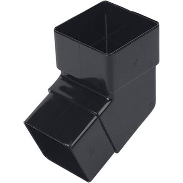 FloPlast 65mm Black Square Downpipe Offset Bend - 112.5°