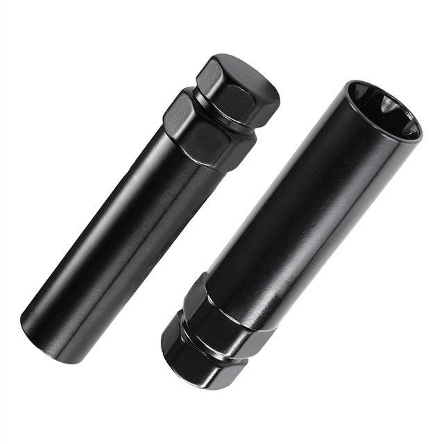 7 Spline Lug Nut Key 6 Socket Removal Tool, 2 PCS Dual Hex Drive Aftermarket Wheel Lock Replacement